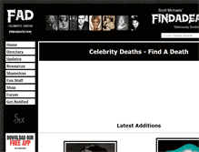 Tablet Screenshot of findadeath.com